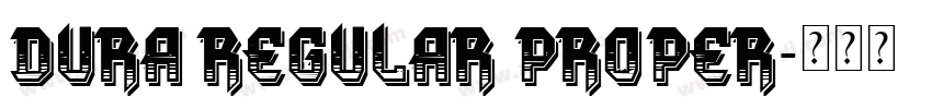 Dura Regular Proper字体转换